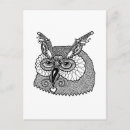 Search for zen doodle postcards Owl