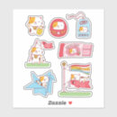 Search for good luck charms stickers Japan