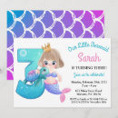 Search for mermaid 3rd birthday invitations Girl