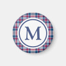 Search for blue plaid pattern magnets Classic