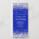 Search for royal blue silver birthday invitations Girly