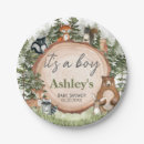Search for woodland animal baby shower plates Fall
