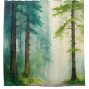 Search for forest tree shower curtains Watercolor