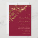 Search for burgundy and gold wedding invitations Calligraphy script