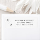 Search for monogrammed wedding return address labels Classic