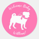 Search for dog party stickers Pug