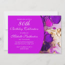 Search for purple flower birthday invitations Pink