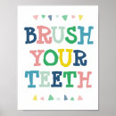 Search for children brushing teeth posters Colorful