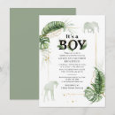 Search for floral elephant baby shower invitations Botanical
