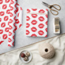 Search for kisses wrapping paper Red lips