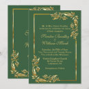 Search for hunter green and gold invitations Chic