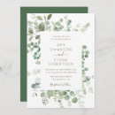 Search for greenery wedding invitations Green and white