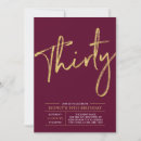 Search for burgundy 30th birthday invitations Chic