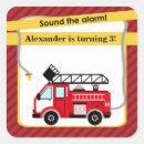 Search for fire truck birthday party stickers 1st birthday boy