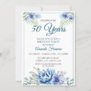 Search for blue and white birthday invitations Floral