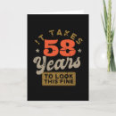 Search for 58th birthday cards invites Vintage