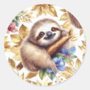 Search for sloth stickers Watercolor