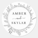 Search for modern foliage wedding stickers Minimalist
