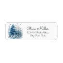 Search for winter scene return address labels Stars