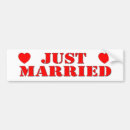 Search for just married bumper stickers Bride