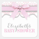 Search for pink damask baby shower stickers Princess