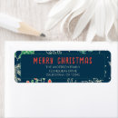 Search for stylish pattern return address labels Merry christmas