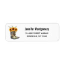 Search for western style return address labels Cowboy boots