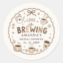 Search for love is brewing stickers Modern
