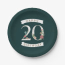 Search for 20th birthday plates Floral