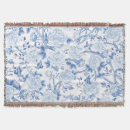 Search for bird pattern blankets Blue and white
