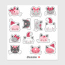 Search for cat in santa hat stickers Kitty