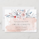 Search for blush pink floral wedding invitations Rustic