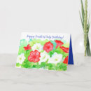 Search for 4th of july birthday cards Red white and blue