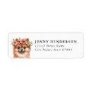 Search for pomeranian return address labels Watercolor