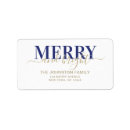 Search for blue return address labels Typography