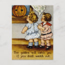 Search for vintage halloween illustration postcards Jack o lantern