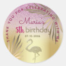 Search for pink flamingo birthday stickers Girl
