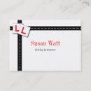 Search for driving school business cards Teacher