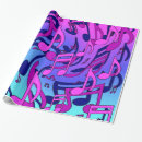 Search for musical notes wrapping paper Music lover