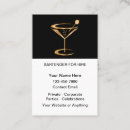 Search for cocktail lounge business cards Bartender
