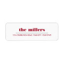 Search for black white and red return address labels Minimal