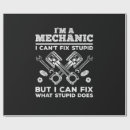 Search for auto mechanic wrapping paper Funny