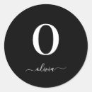 Search for stylish black and white stickers Monogrammed