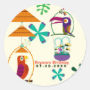 Search for vintage bird wedding stickers Summer
