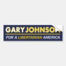 Search for gary johnson bumper stickers Libertarian