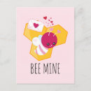 Search for bumble bee love postcards Pink