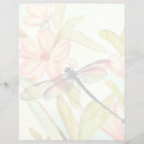 Search for dragonfly stationery paper Pink