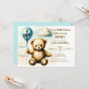 Search for 2nd teddy bears birthday invitations Watercolor