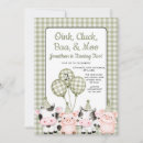 Search for oink baa moo birthday invitations Kids farm birthday