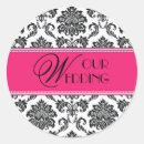 Search for fuchsia wedding stickers Initials